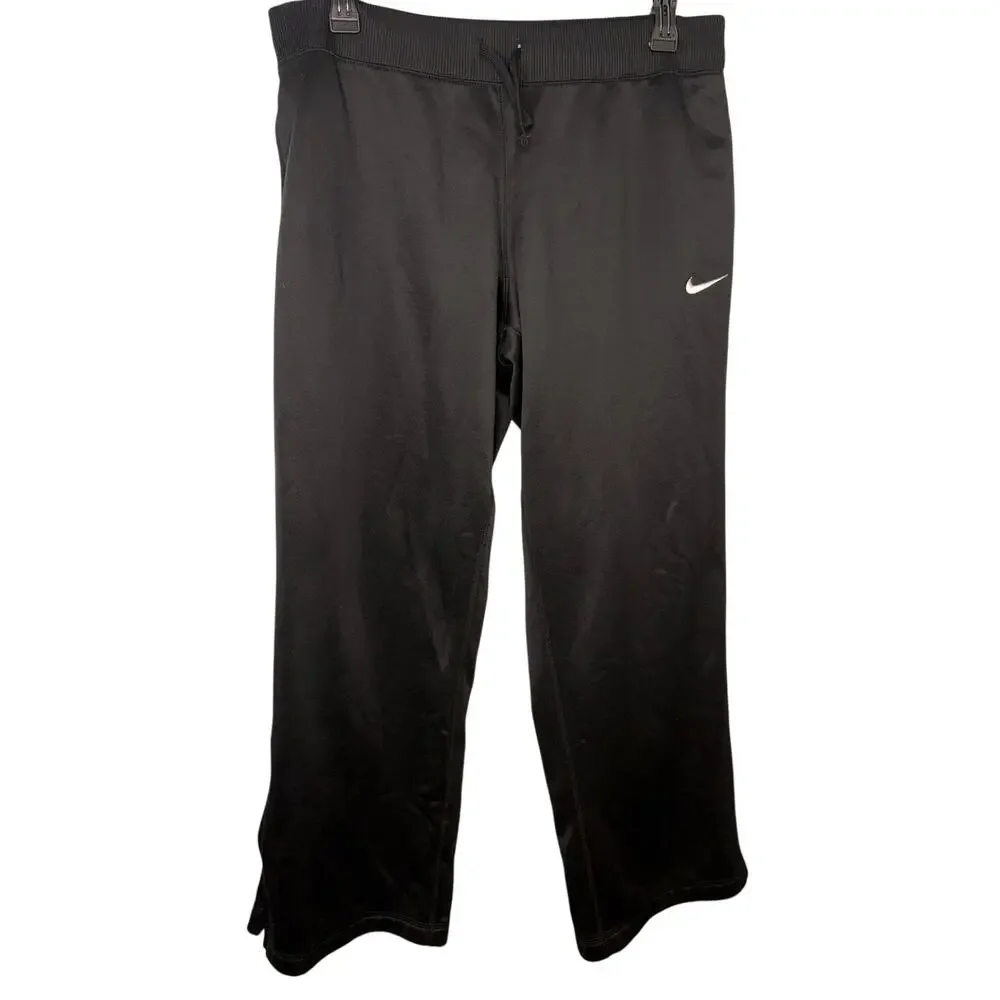 Nike Therma-Fit Pants Men's Size XL Zip Leg Black Athletic Active Drawstring